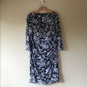 Lauren by Ralph Lauren faux wrap dress Sz 16